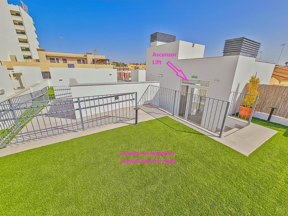 Oceanfront Duplex With A Rooftop Pool And Terrace El Puerto de Santa María Exteriör bild