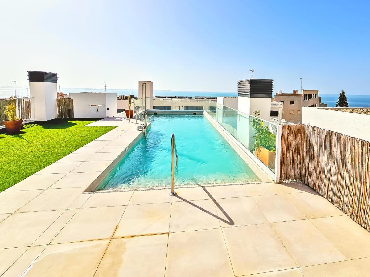 Oceanfront Duplex With A Rooftop Pool And Terrace El Puerto de Santa María Exteriör bild